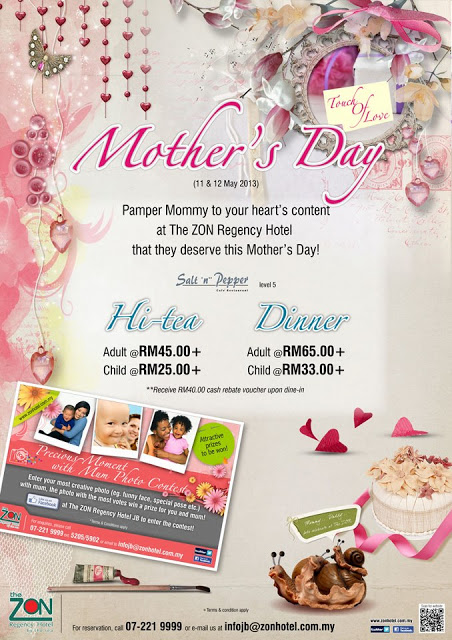 MOTHER'S DAY HI TEA PROMOTION AT SALT N PEPPER, ZON REGENCY HOTEL JB ...