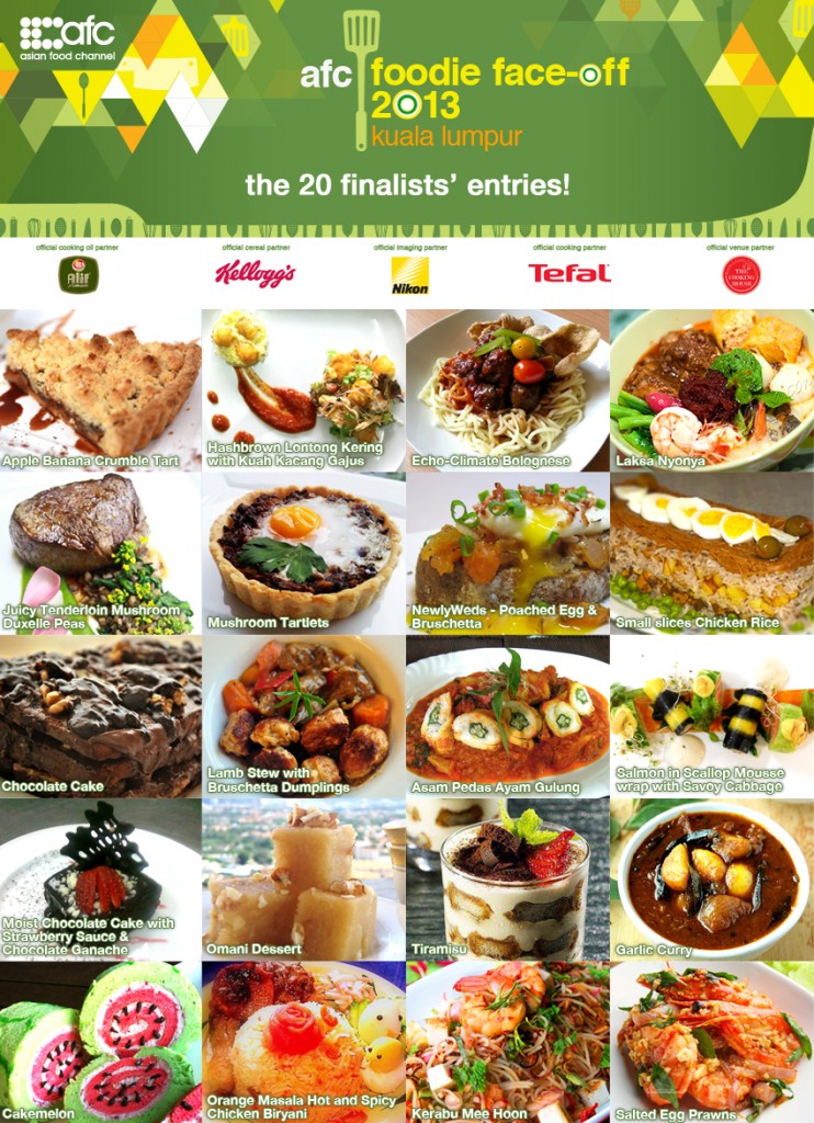 TOP 20 DISHES SELECTED! THE ASIAN FOOD CHANNEL FIRST COOKOFF IN MALAYSIA FOR FACEBOOK FANS