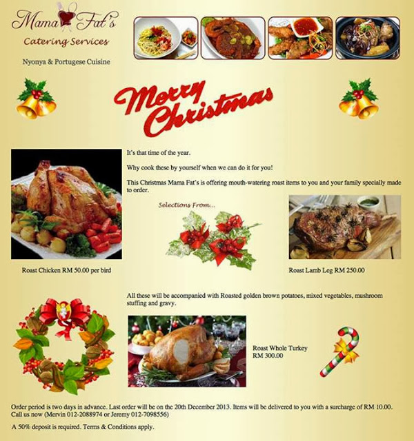 CHRISTMAS PROMOTION IS NOW ON AT MAMA FATS RESTAURANT | Malaysian Foodie