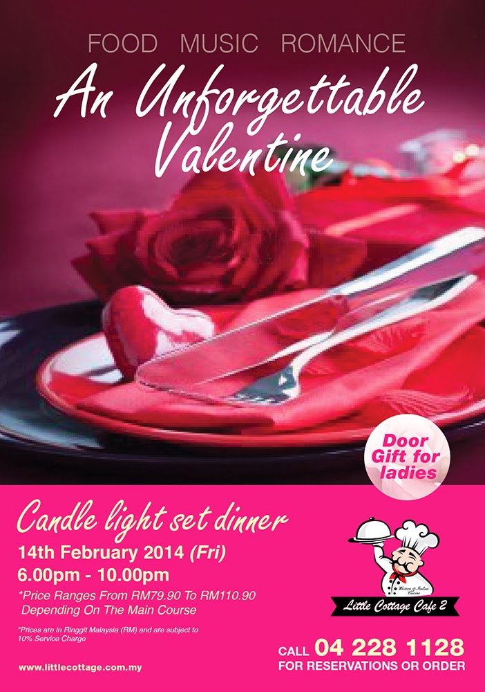 CELEBRATE UNFORGETABLE ROMANTIC DINNER AT LITTLE COTTAGE CAFE 2 ...