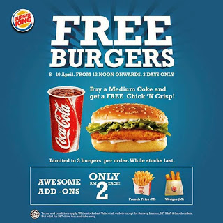 BURGER KING FREE BURGER FOR 3 DAYS | Malaysian Foodie