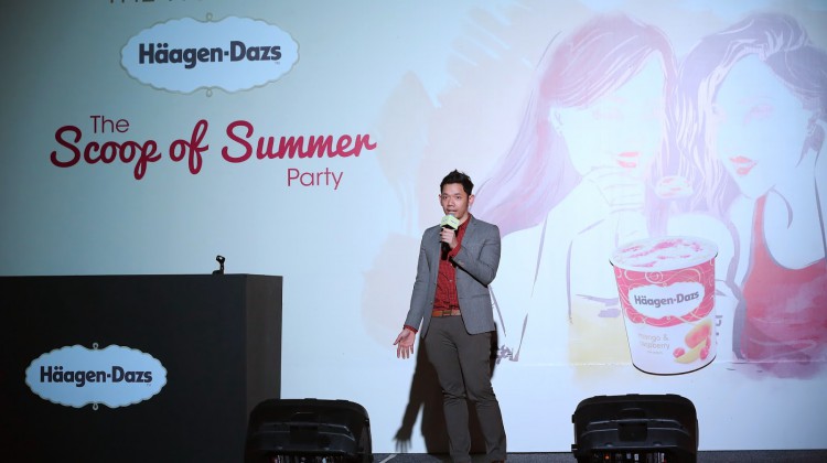 Mr.+Narubodee+Wathanakom+Head+of+Marketing+of+General+Mills+giving+welcoming+speech+at+the+HD+Scoop+of+the+Summer+Party