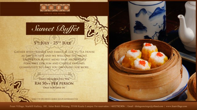 SUNSET BUFFET @ LUK YU TEA HOUSE  Malaysian Foodie