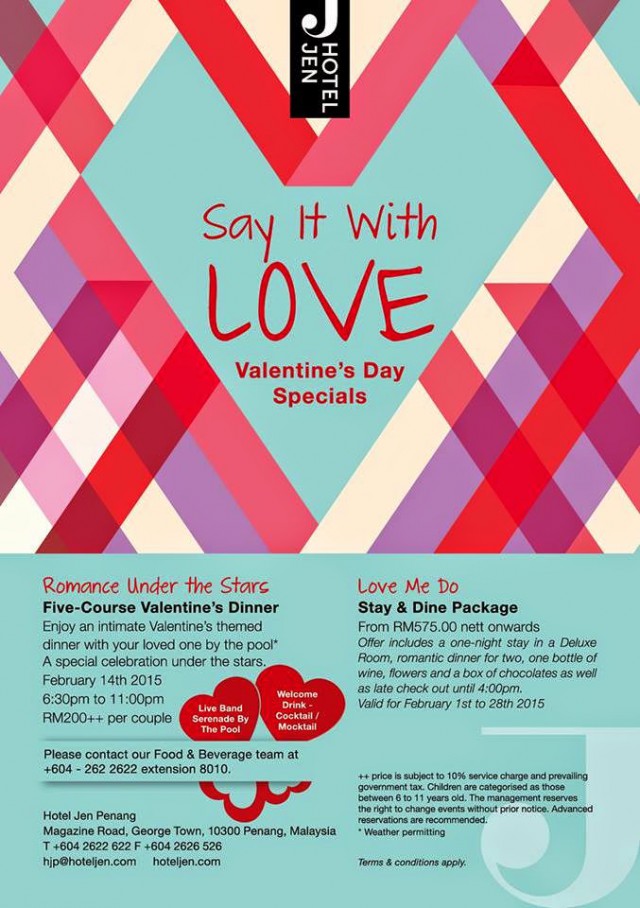 Say It With Love Valentine S Special Hotel Jen Malaysian Foodie