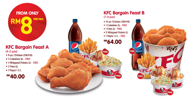 KFC BARGAIN FEAST  Malaysian Foodie