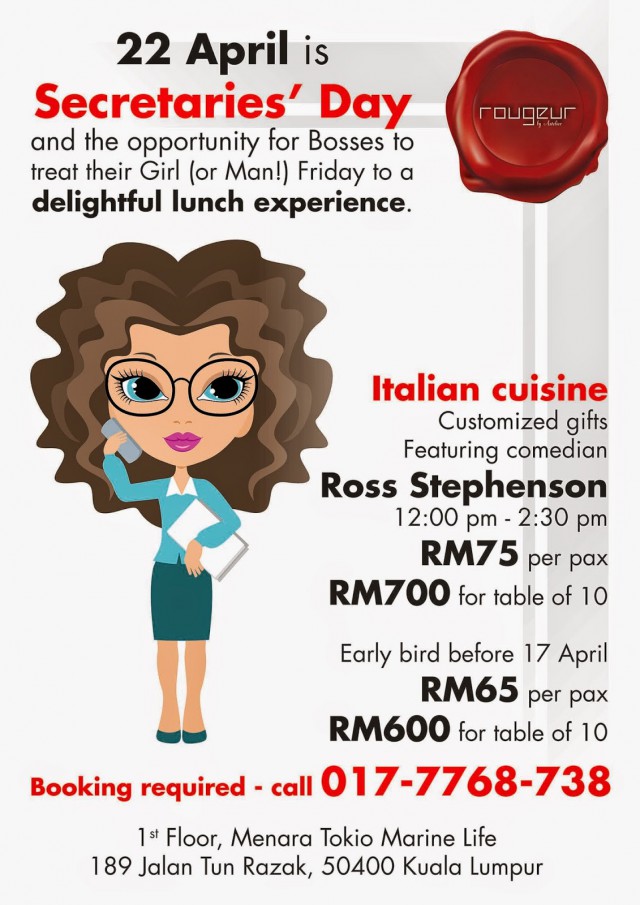 SECRETARIES’ DAY PROMOTION AT ROUGEUR | Malaysian Foodie