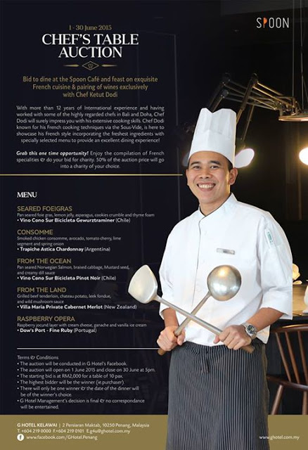 CHEF'S TABLE AUCTION @ SPOON, G HOTEL KELAWAI | Malaysian Foodie