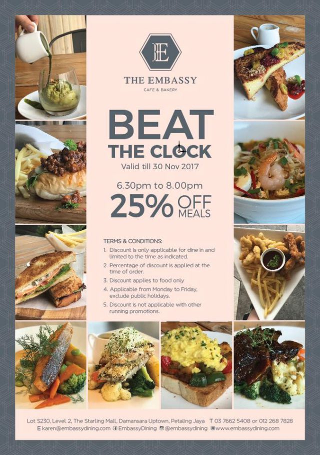 Food Promotion: Beat The Clock @ The Embassy  Malaysian 