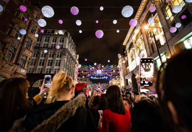 Oxford Street officially launched the Christmas shopping season in the