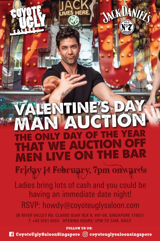 Inaugural Valentine S Day Man Auction At Coyote Ugly Saloon Malaysian Foodie