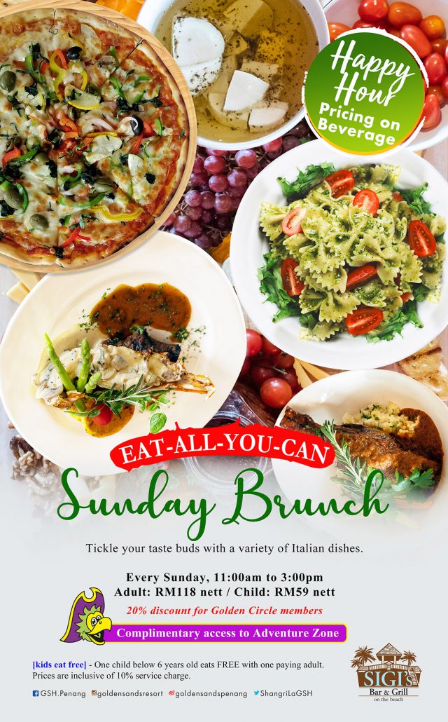 Eat-all-you-can Sunday Brunch at Sigi's Bar & Grill, Golden Sands ...