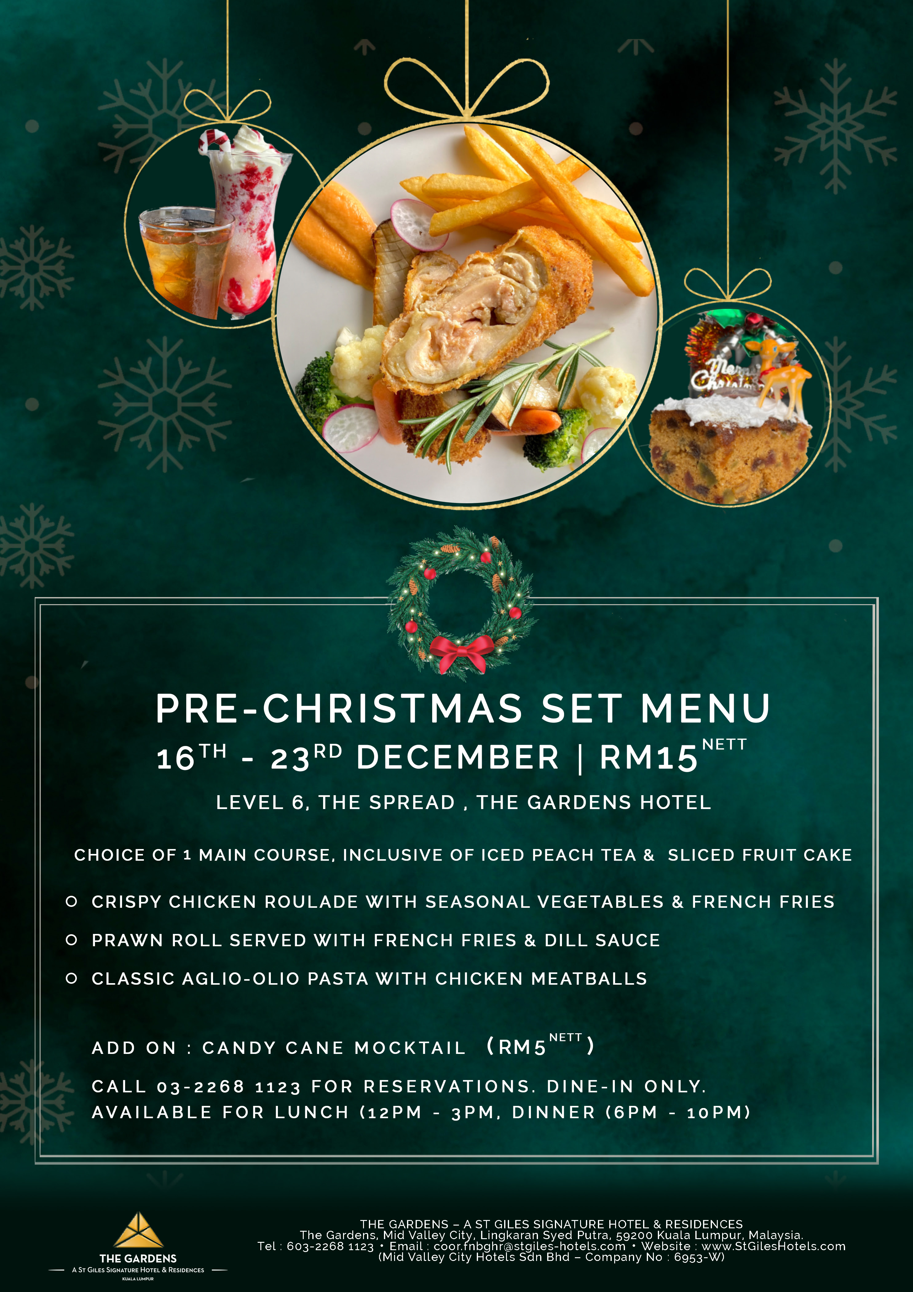 Pre Christmas Set Menu @ The Gardens Hotel | Malaysian Foodie