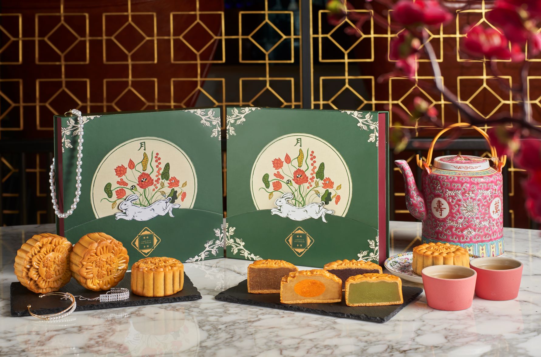 Luxuriant Luminescence Awardwinning Lady Yi's Tea House Presents Premium Mooncakes Encased in